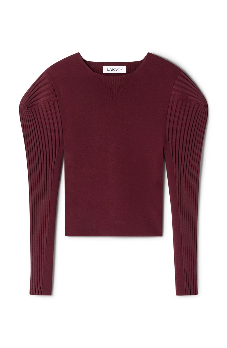Lanvin Viscose Bib Sweater, Alternate, color, Red