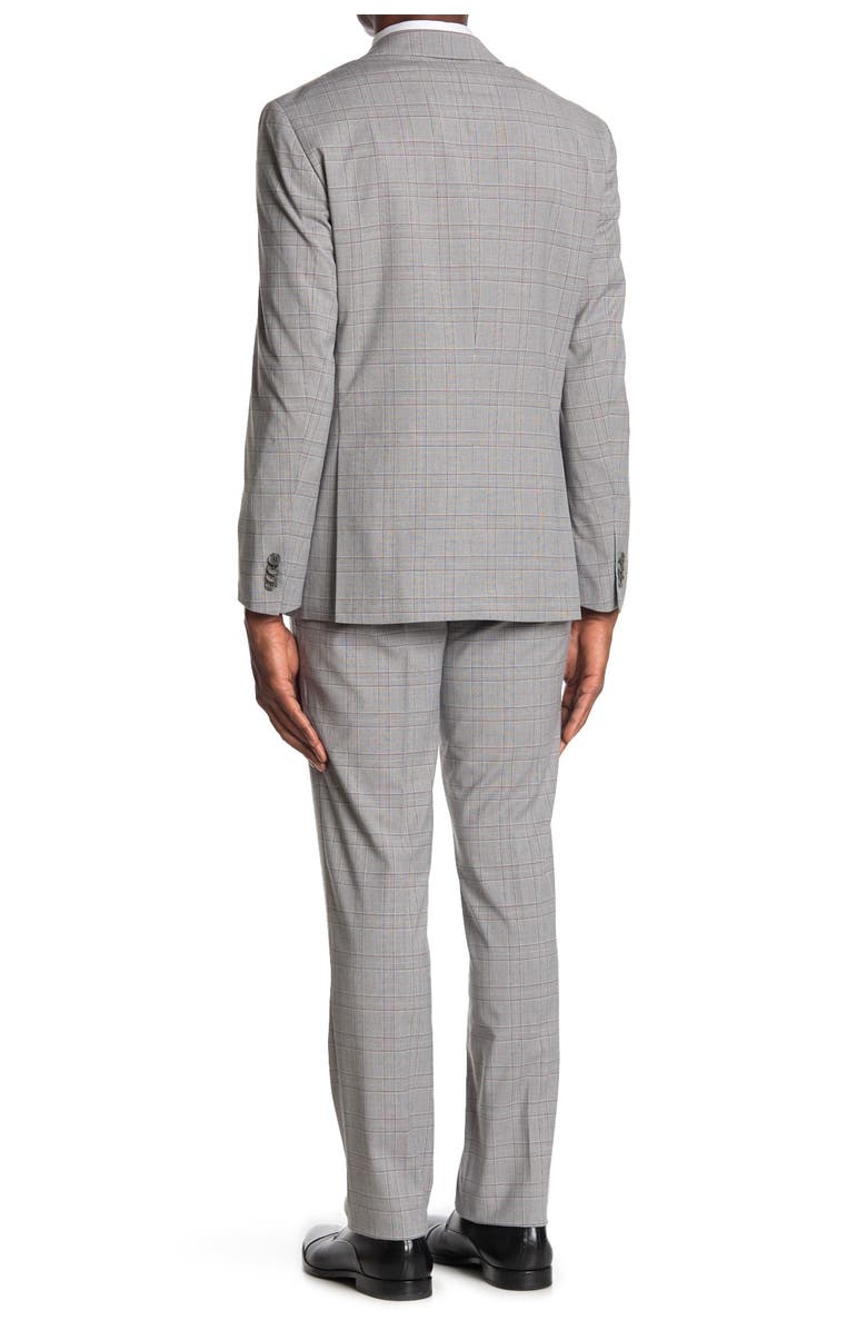 Kenneth Cole Reaction Windowpane Two Button Notch Lapel Slim Fit Suit, Alternate, color,