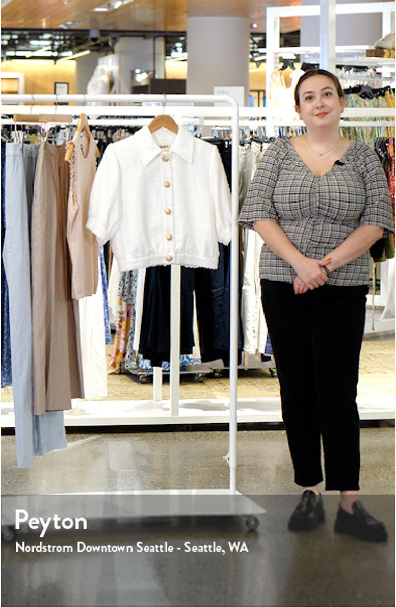 Cove Elbow Sleeve Crop Tweed Jacket, sales video thumbnail