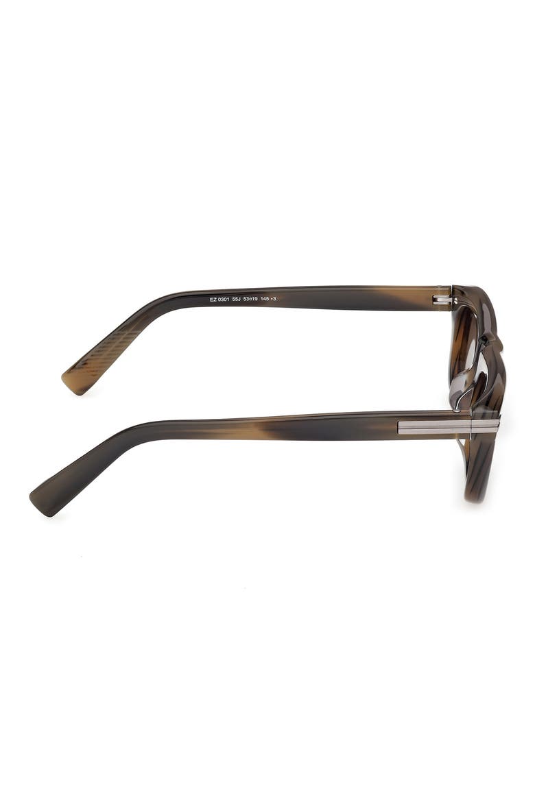 55mm Rectangular Sunglasses, Alternate, color, KHAKI GREEN HAVANA/ RUTHENIUM