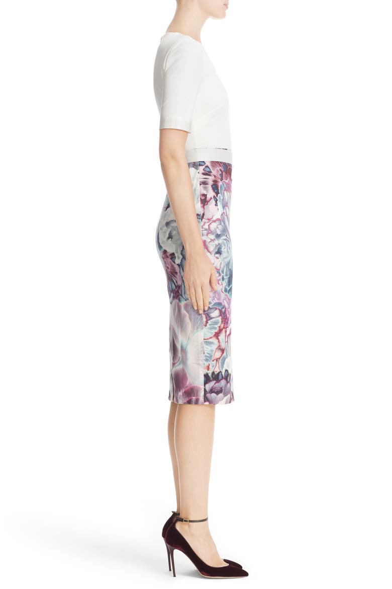 Illuminated Bloom Sheath Dress, Alternate, color, MID PURPLE
