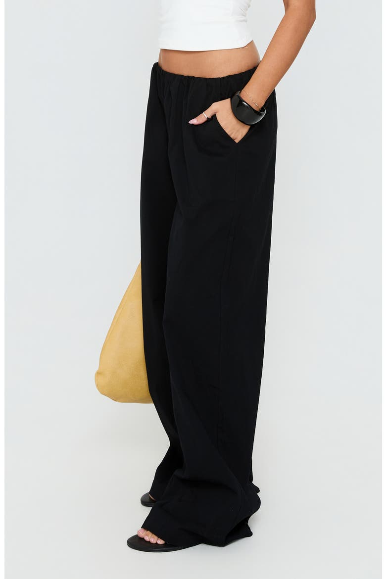 Lunea Low Rise Wide Leg Pants, Alternate, color, BLACK