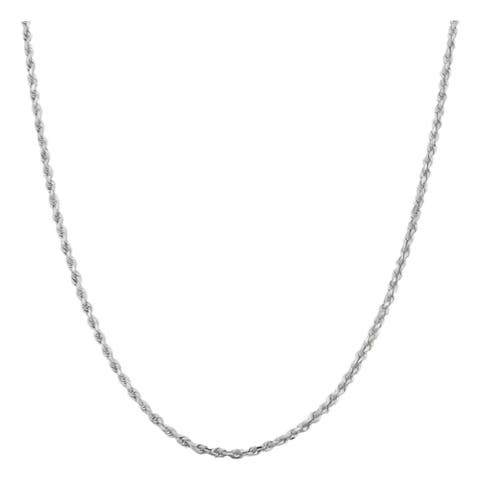 Sterling Silver 2MM Rope Chain Necklace