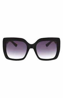 Oscar de la Renta 53mm Extreme Square Large Glam Sunglasses