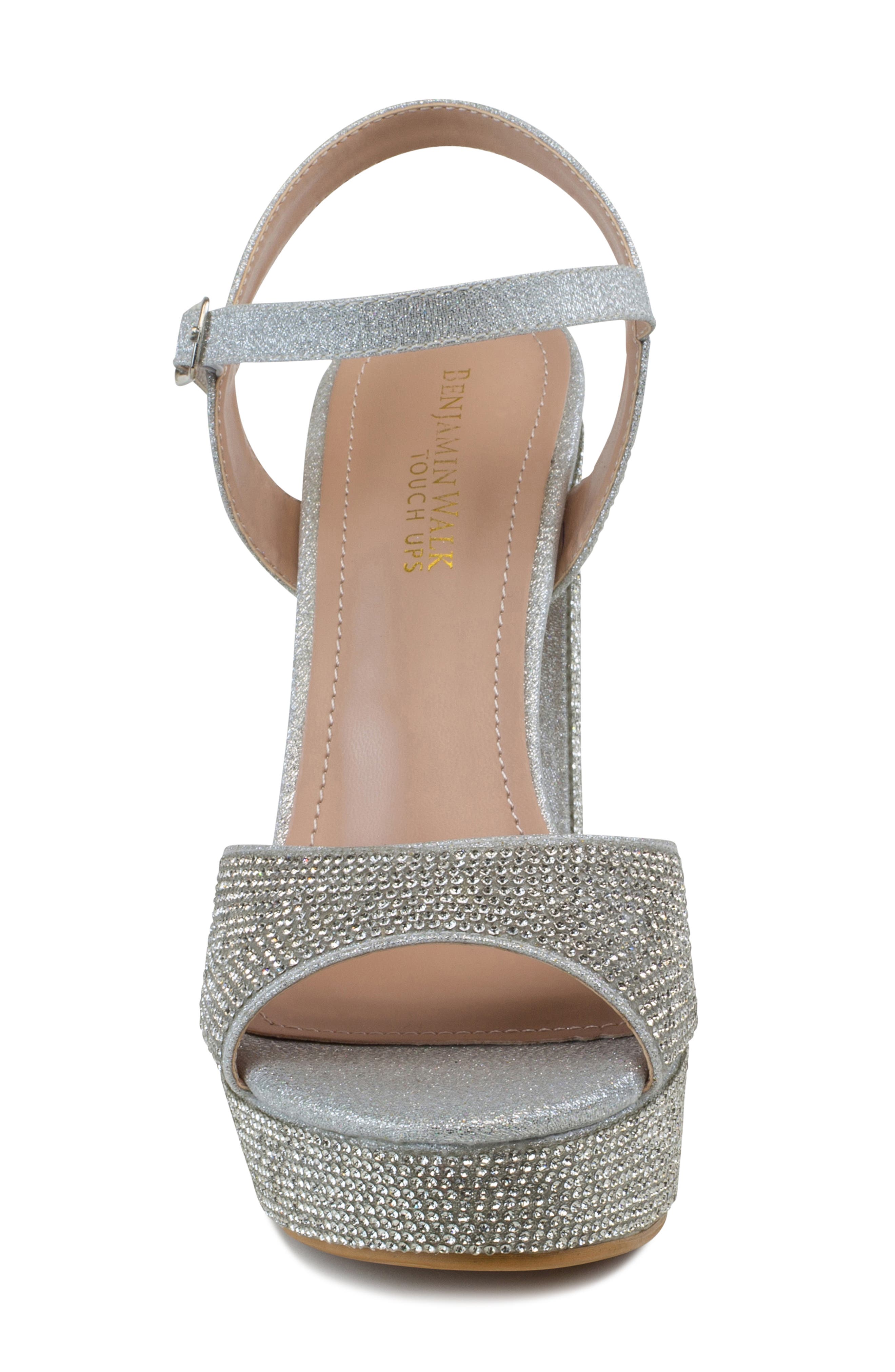 Touch Ups Lynx Water Resistant Platform Sandal, Alternate, color, Silver