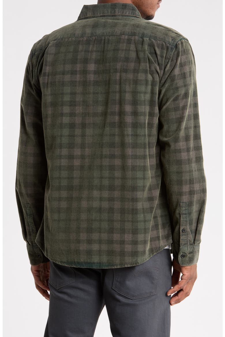 Artifice Cotton Corduroy Button-Up Shirt, Alternate, color, BLACK WASH