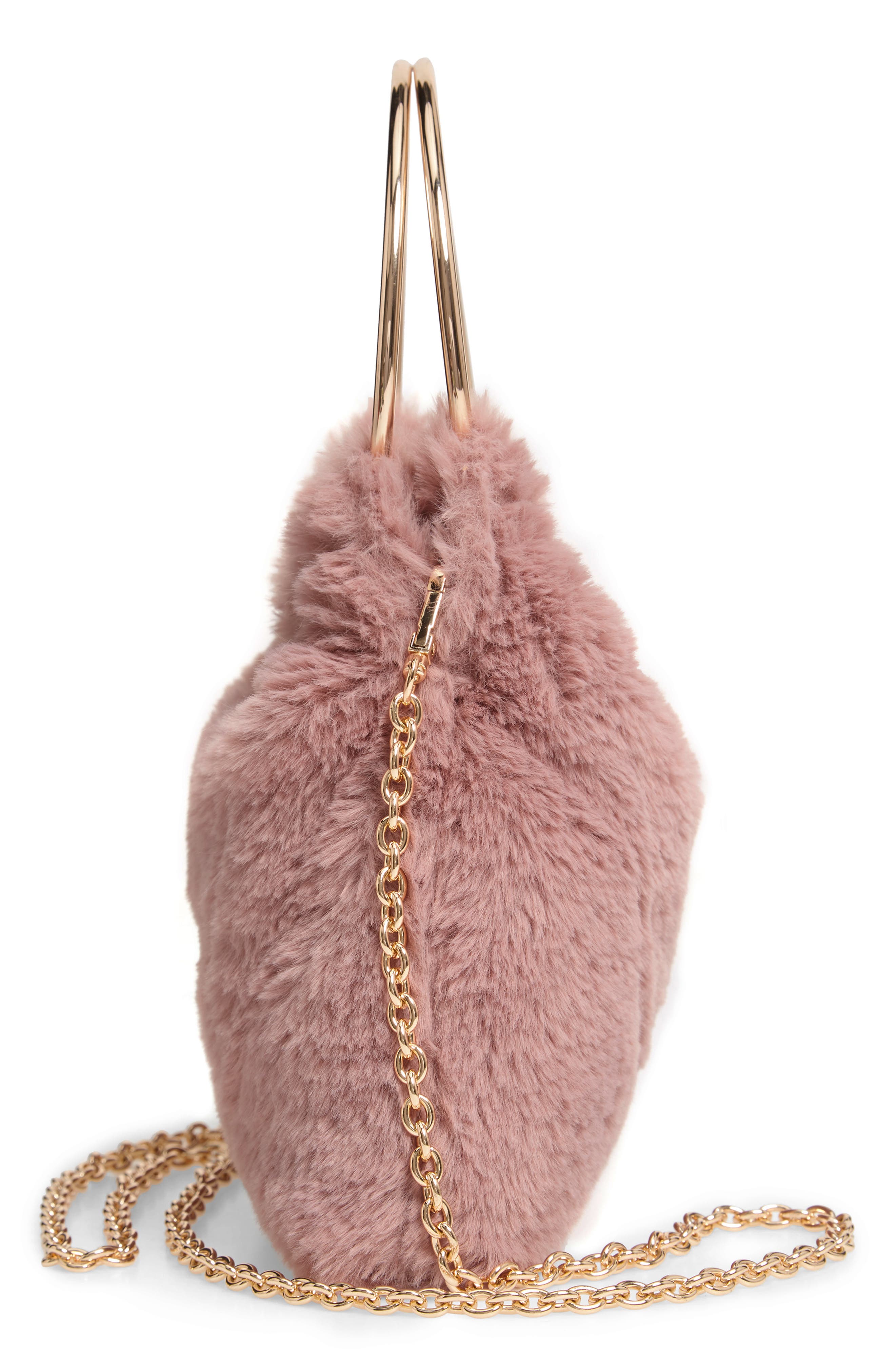 Loray Faux Fur Bag, Alternate, color, MAUVE