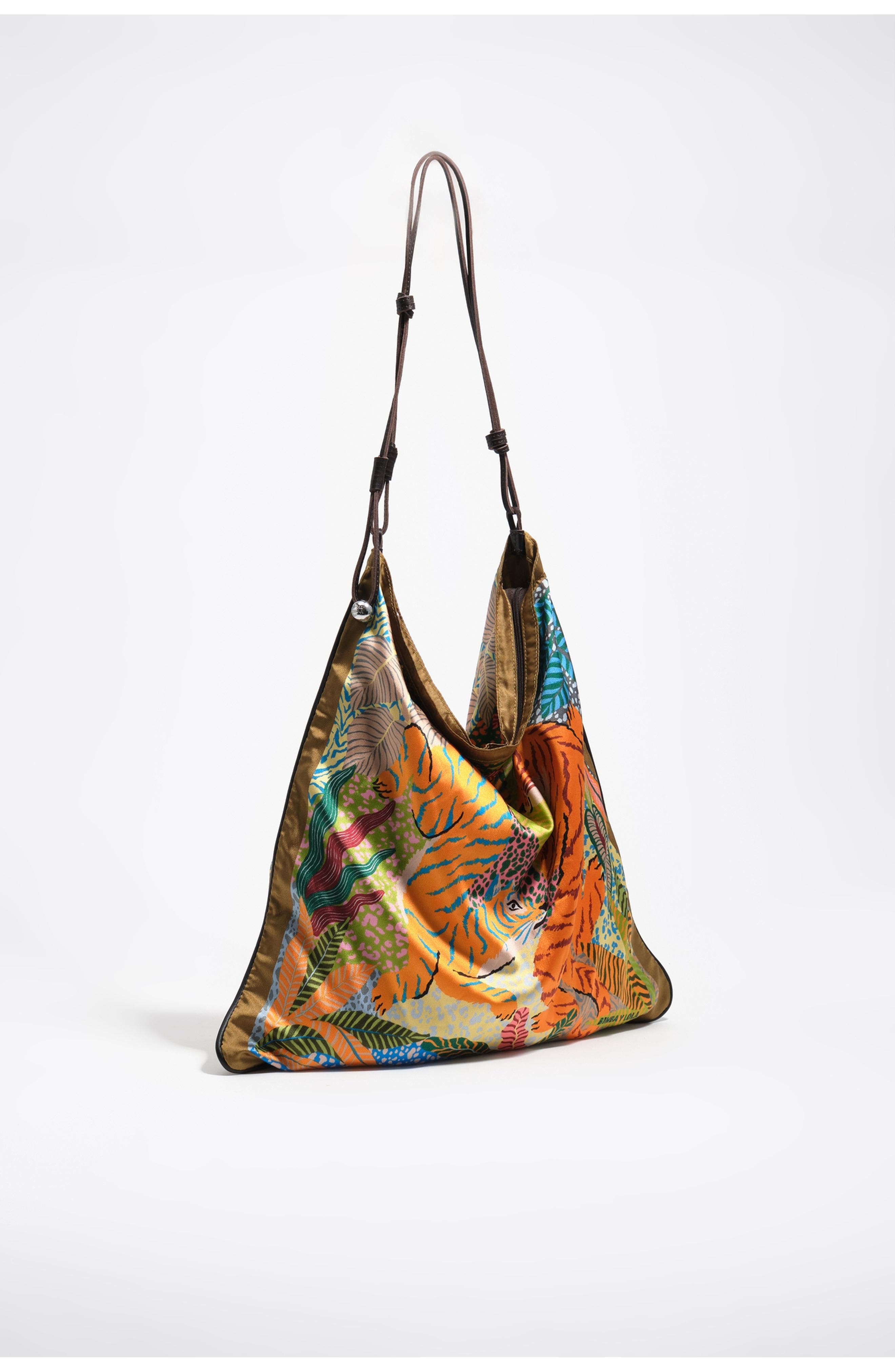 Bimba y Lola Soft Woven Shoulder Bag, Main, color, Wild