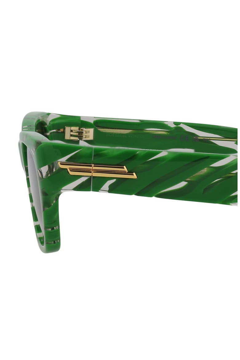 55mm Rectangular Sunglasses, Alternate, color, GREEN/ GREEN