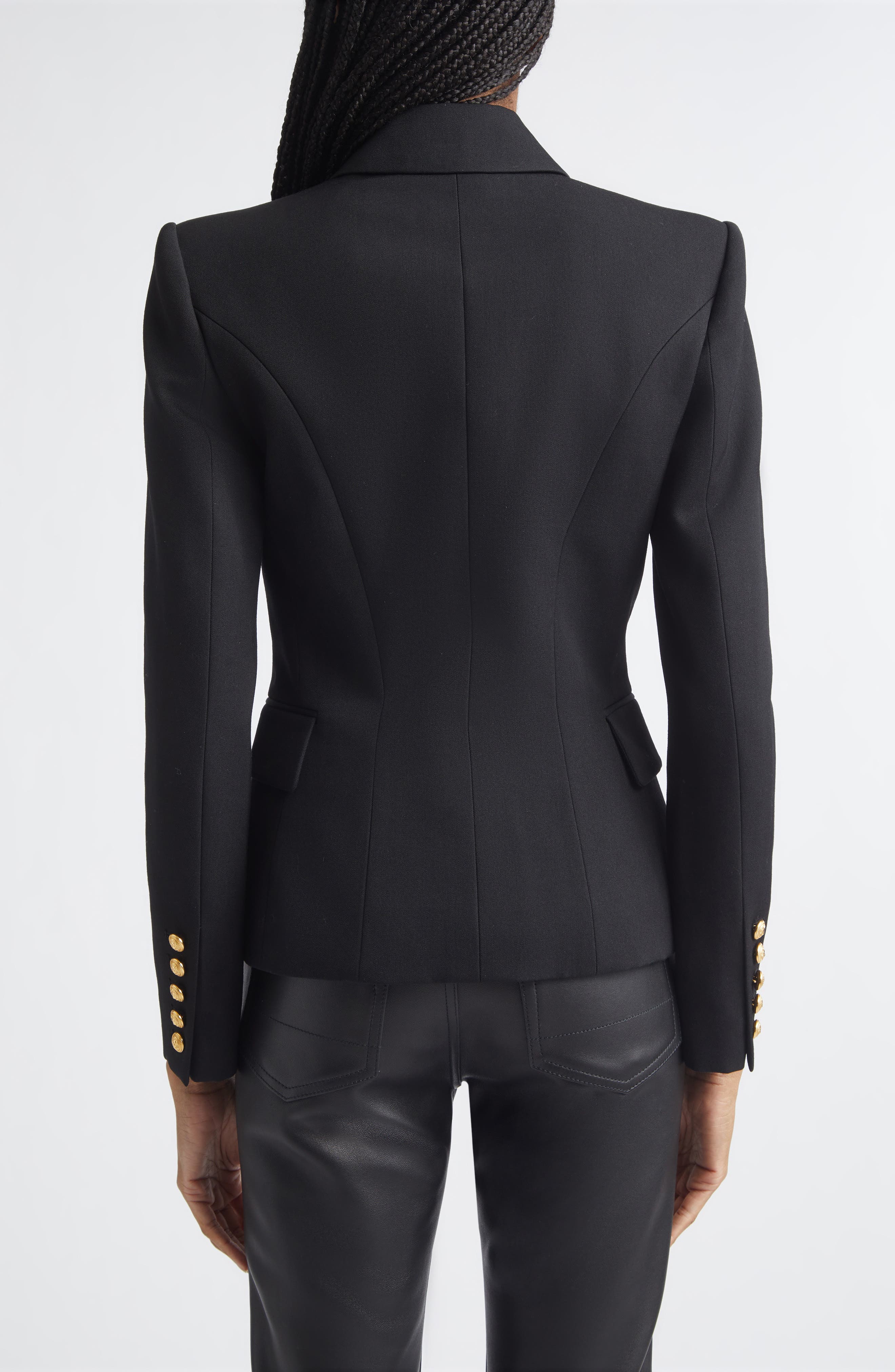 Double Breasted Wool Blazer - image 2