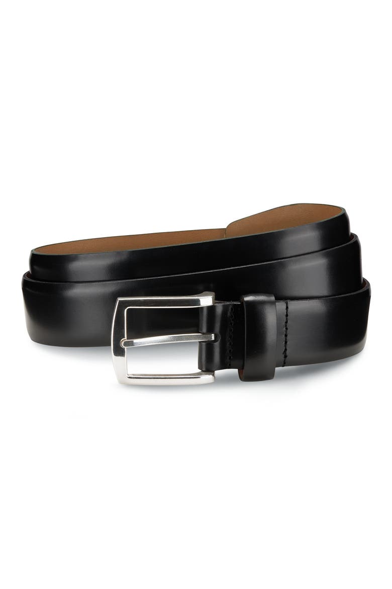 Midland Ave. Leather Belt, Main, color, BLACK