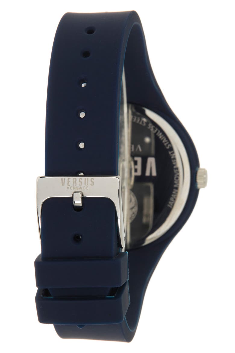 Women's Versus Fire Island Silicone Strap Watch, 39mm, Alternate, color, BLUE