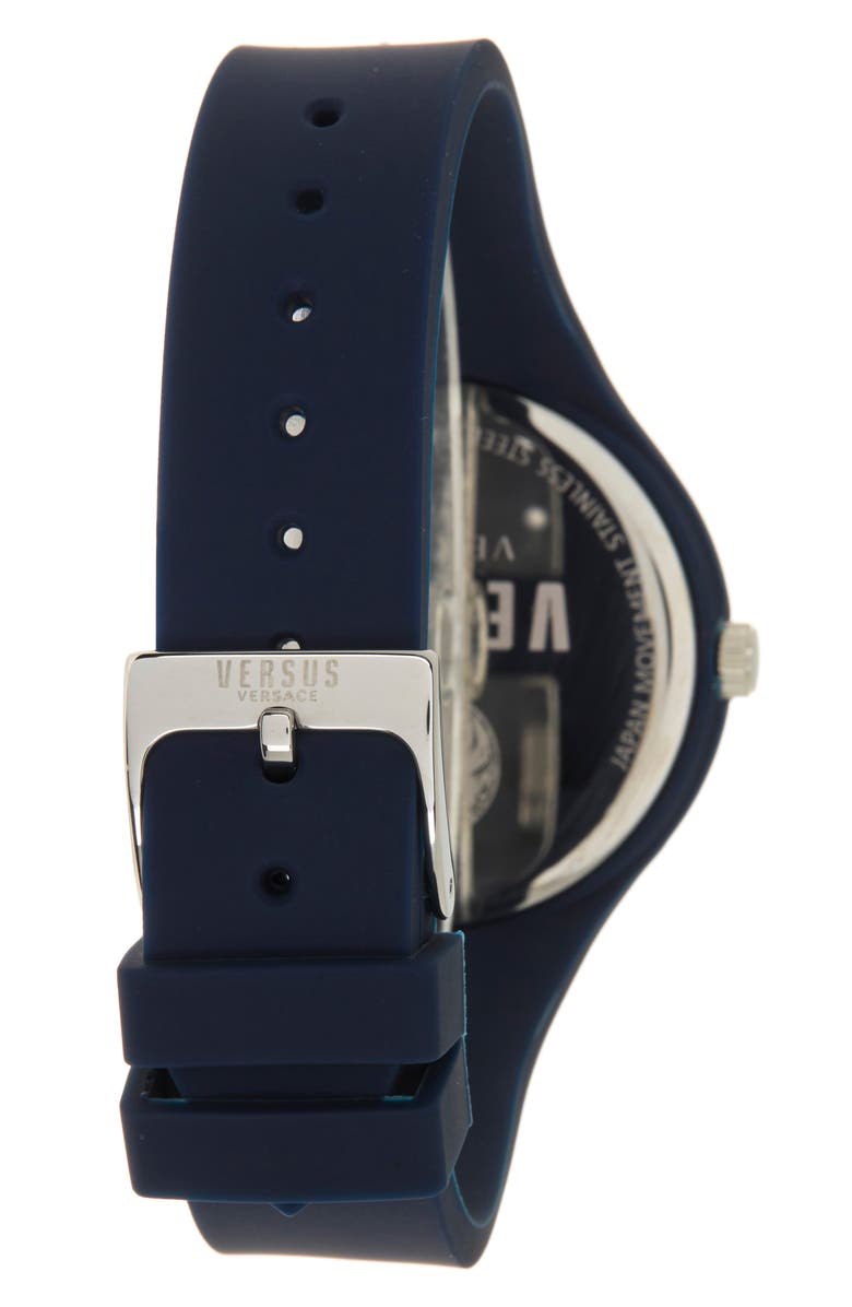 VERSUS Versace Women's Versus Fire Island Silicone Strap Watch, 39mm, Alternate, color, Blue