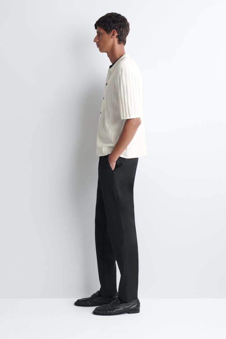 Ribbed-knit Cotton Shirt, Alternate, color, WHITE