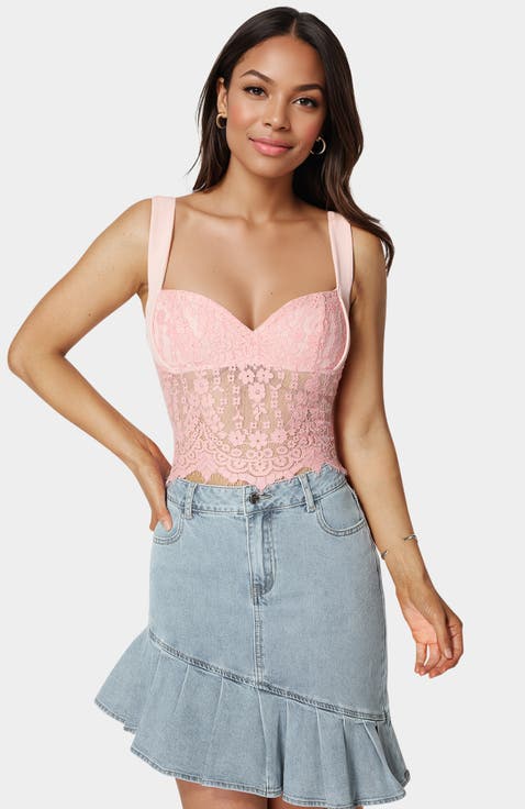 Lace Sweetheart Top