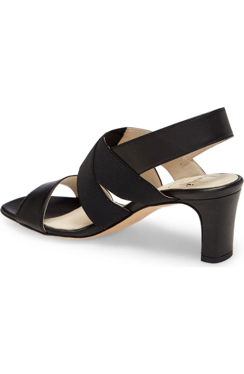 Amalfi by Rangoni Etty Sandal, Alternate, color, Black Baby Kid/Black Elastic