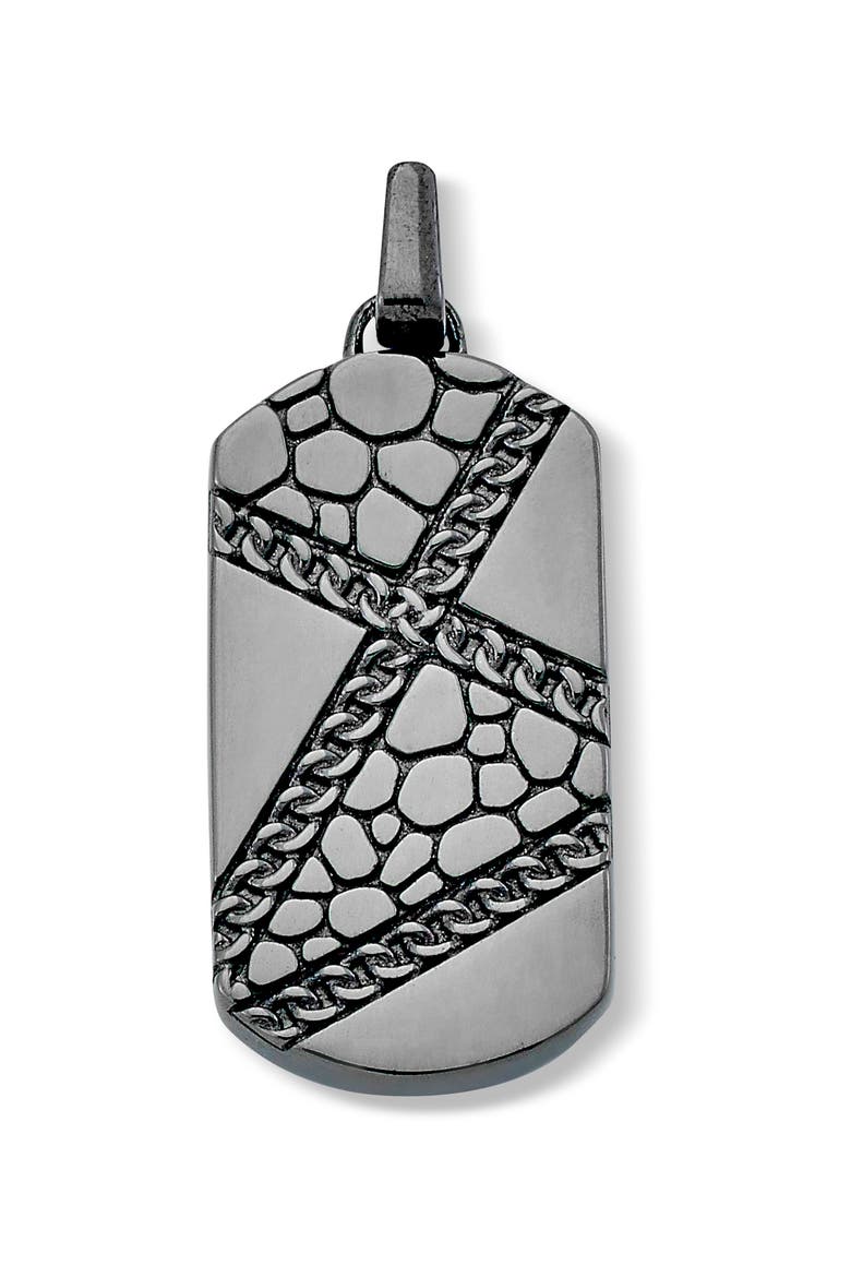 Pebble Design Black Spinel Pendant, Main, color, BLACK