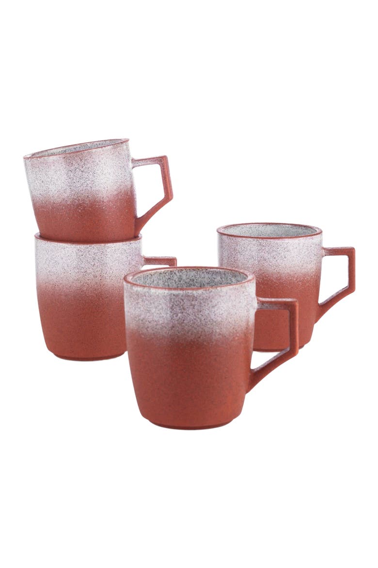 Vince Stoneware 4-Piece Mug Set, Alternate, color, Red