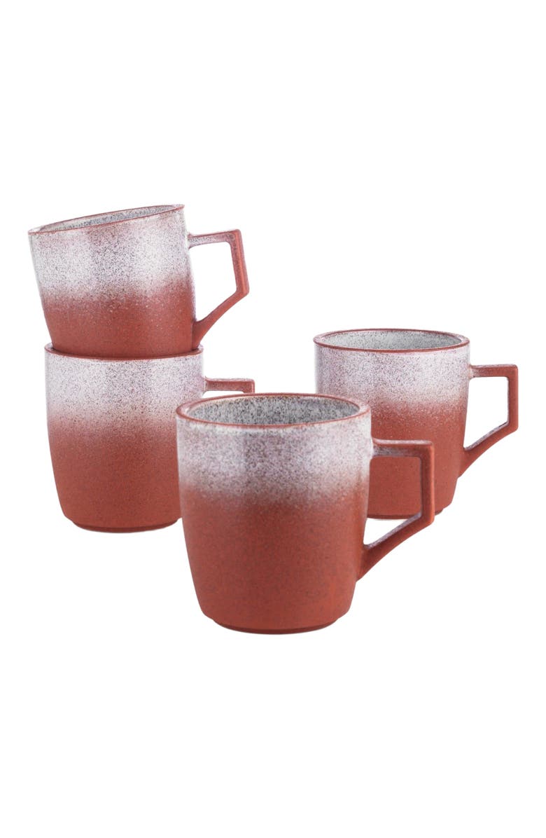 Stone Lain Vince Stoneware 4-Piece Mug Set, Alternate, color, Red