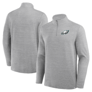FANATICS Men's Fanatics Heather Gray Philadelphia Eagles Clutch Quarter-Zip Pullover