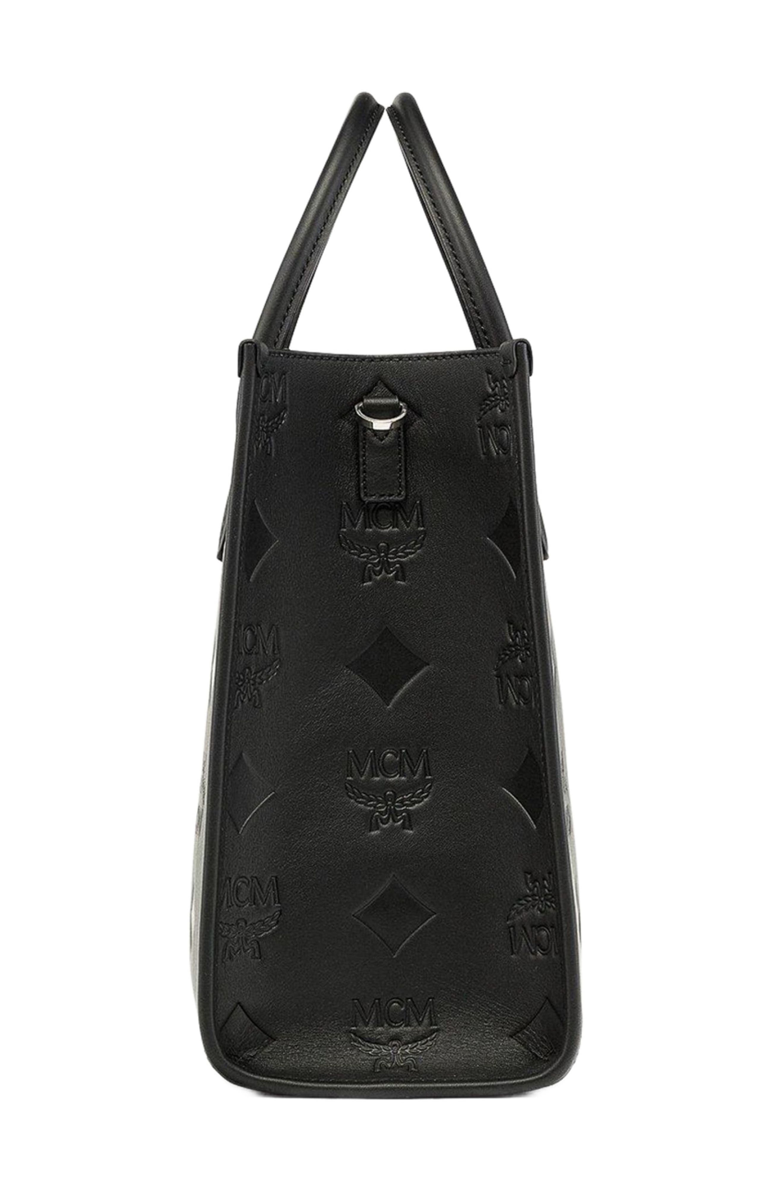 MCM München Tote in Maxi Monogram Leather, Alternate, color, 
