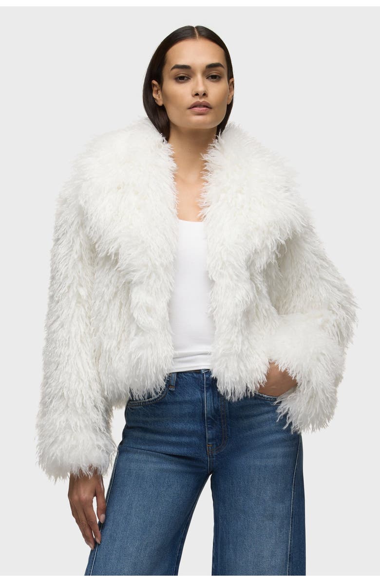 Hudson Jeans Mongauxlian Cropped Coat, Main, color, Natural