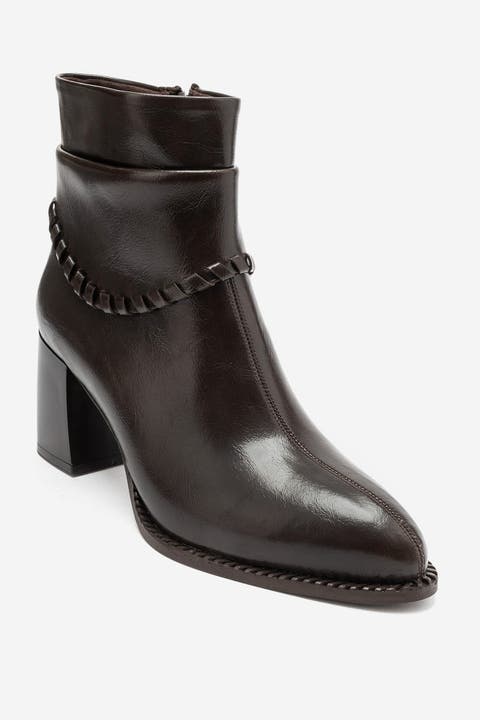 Denny Block Heel Ankle Boot