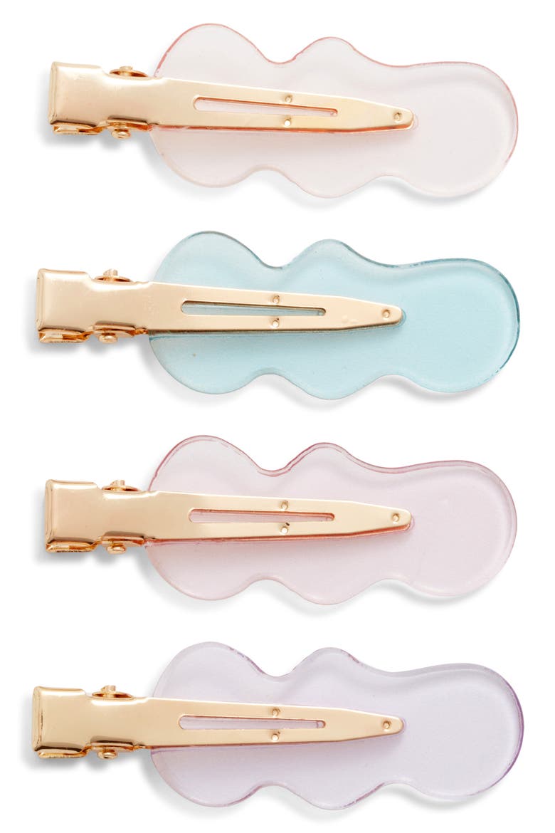 4-Pack Creaseless Clips, Alternate, color, PINK- BLUE MULTI