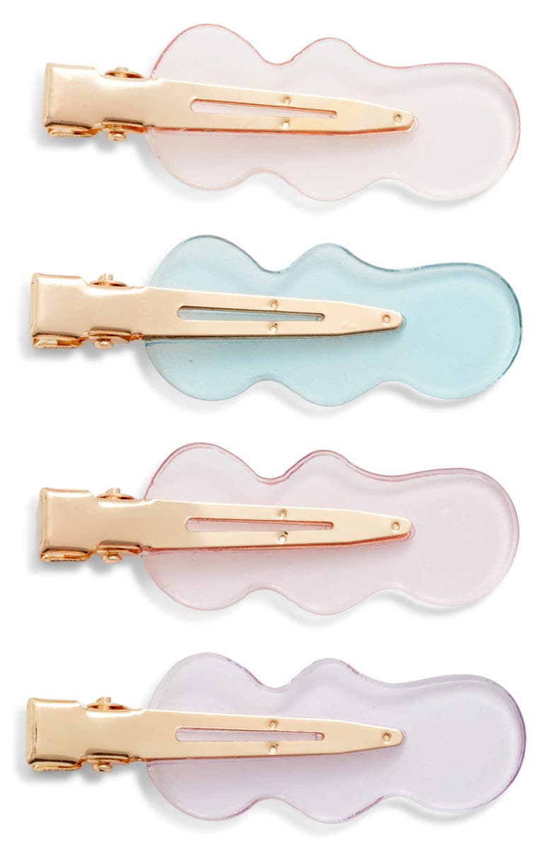 Chelsea28 4-Pack Creaseless Clips, Alternate, color, Pink- Blue Multi