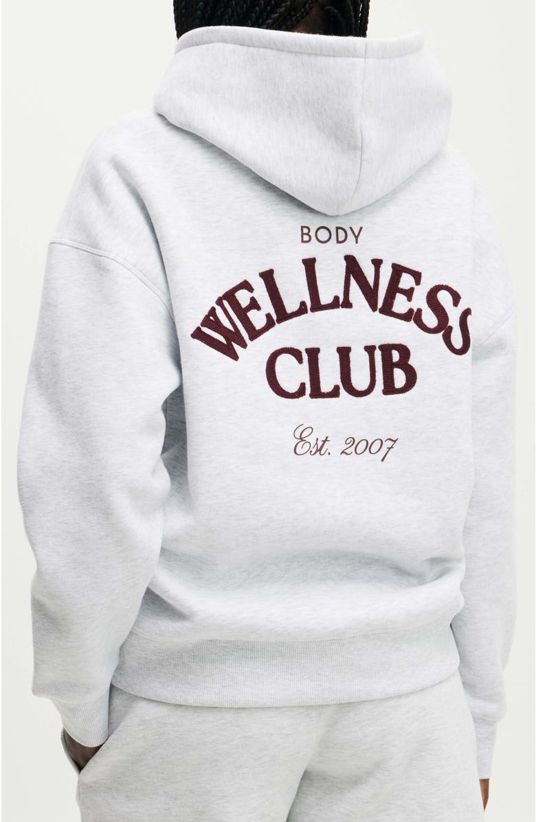 COTTON ON BODY Women's Active Plush Premium Graphic Hoodie, Alternate, color, Cloudy Grey Marle Heritage