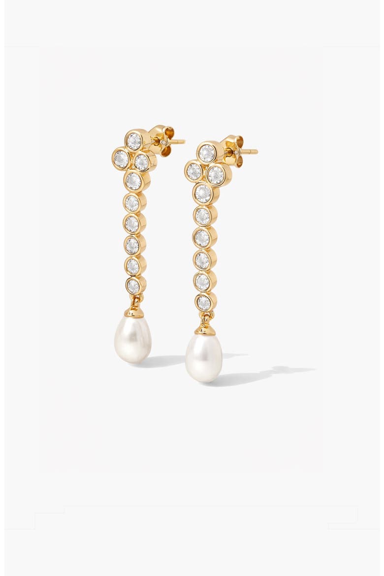 Drop Averi Crystal Earrings in Gold, Alternate, color, Gold