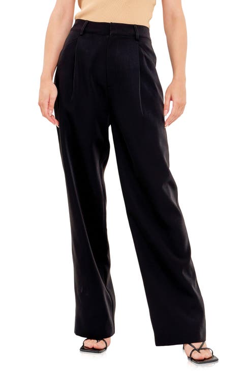 Classic Pleated Suit Trousers