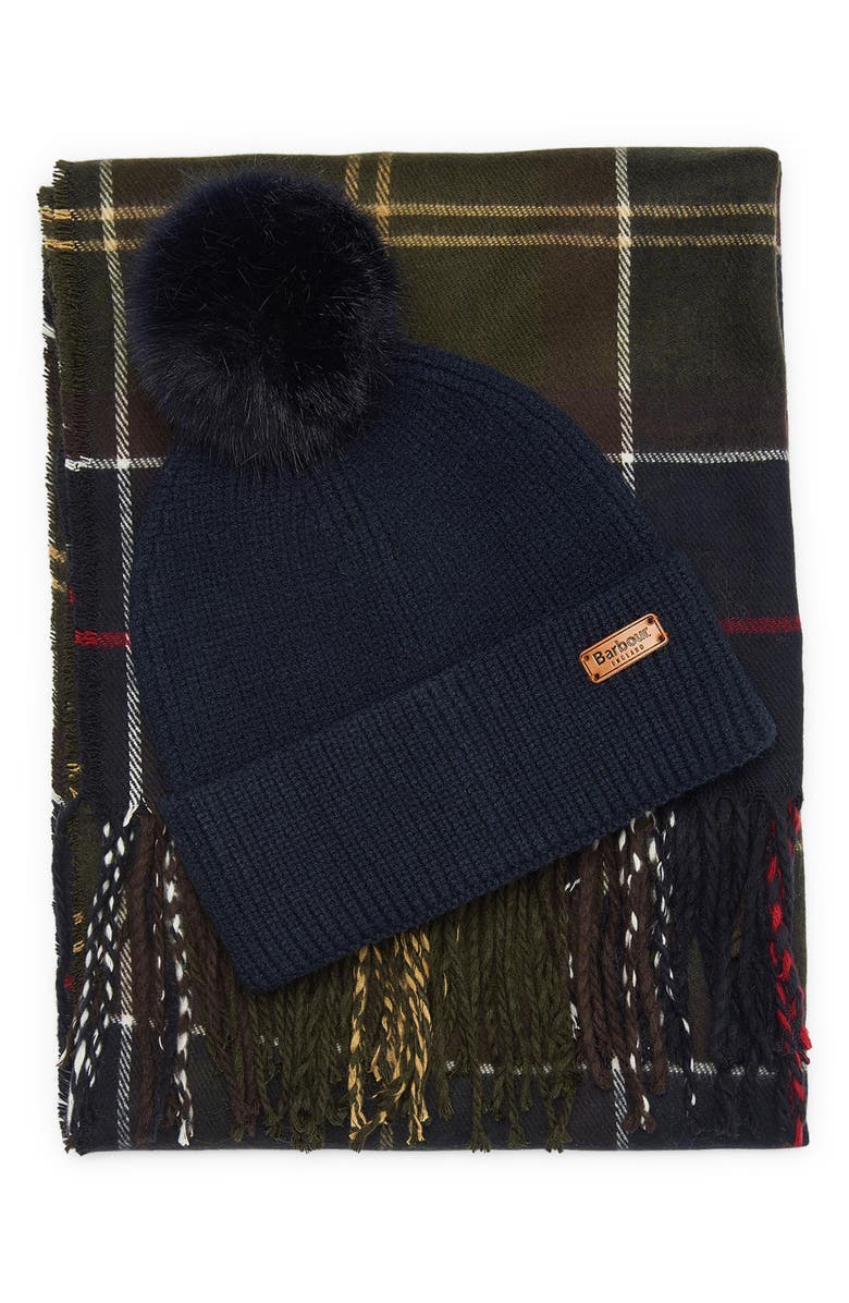 Barbour Dover/Hailes Beanie & Scarf Gift Set, Alternate, color, Classic