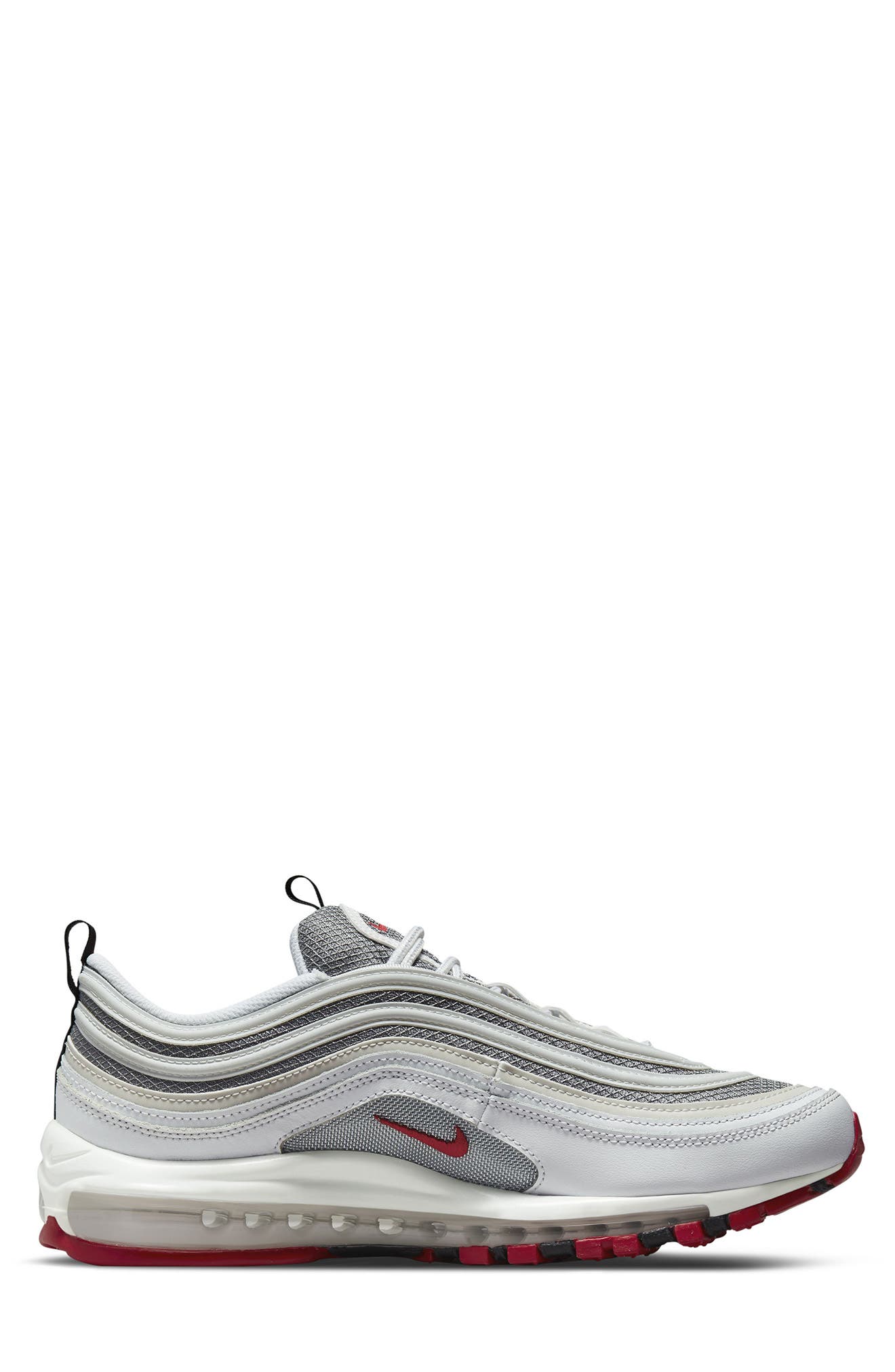Air Max 97 Sneaker, Alternate, color, WHITE/ VARSITY RED/ GREY