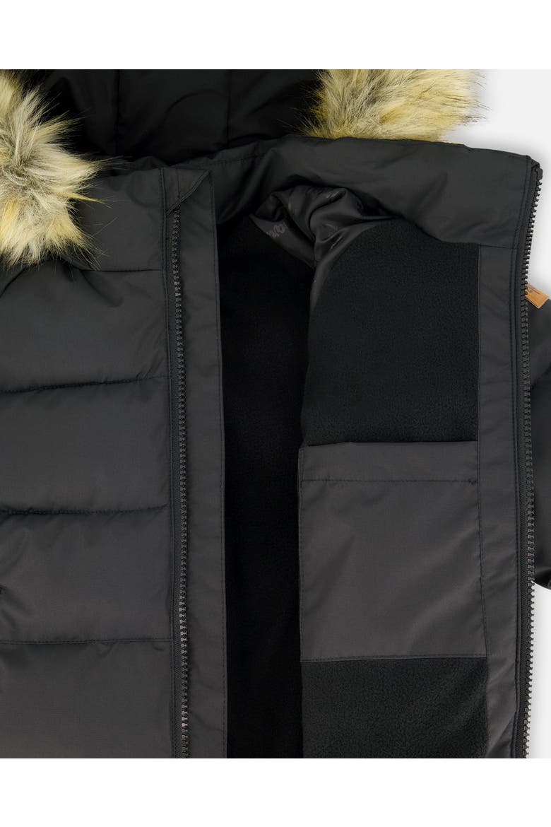 Kids Gender Inclusive Puffy Winter Jacket, Alternate, color, Black