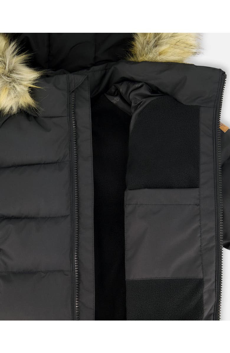 Deux par Deux Kids Gender Inclusive Puffy Winter Jacket, Alternate, color, Black