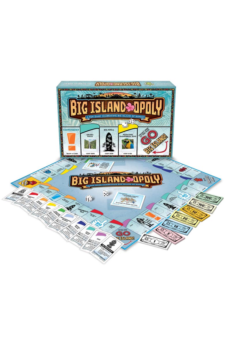 Big Island Opoly Board Game, Alternate, color, Multicolored