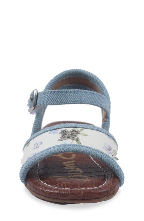 Sam Edelman Kids' Kara Ankle Strap Sandal In White Multi