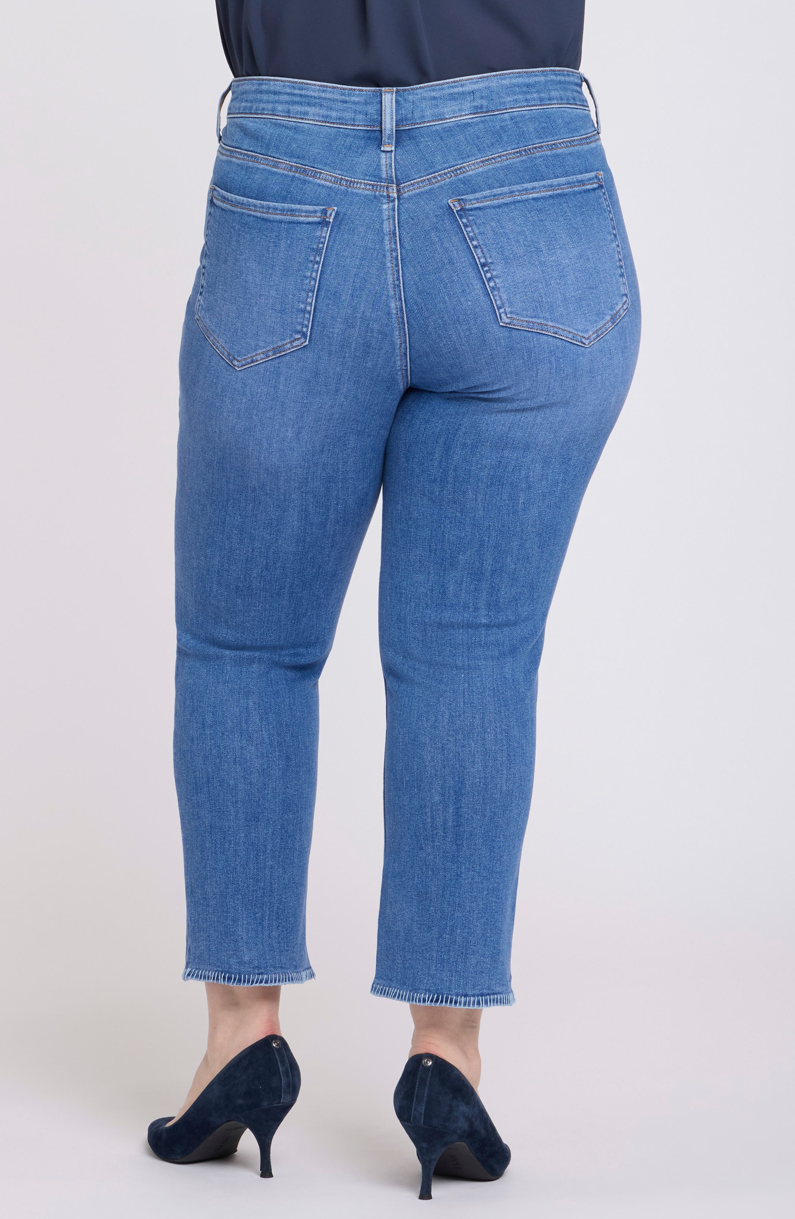 Marilyn Blanket Stitch Ankle Straight Leg Jeans - image 2