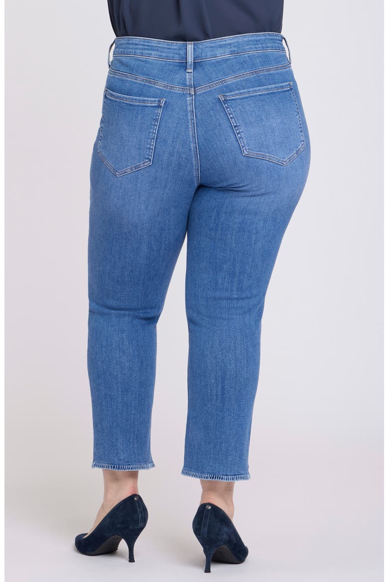 Marilyn Blanket Stitch Ankle Straight Leg Jeans, Alternate, color, BLUE PARADISE