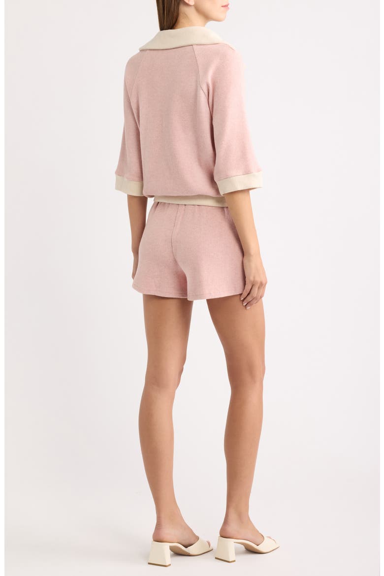 Greta 2-Piece Knitted Short Set, Alternate, color, PINK