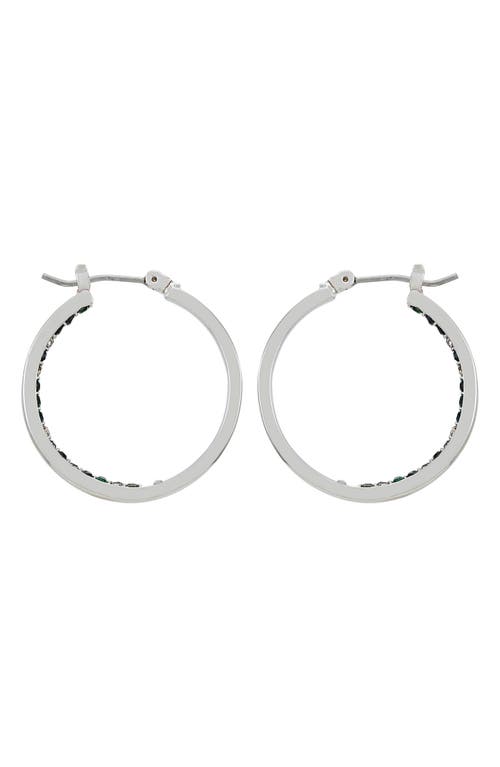 Vince Camuto Inside Out Crystal Pavé Hoop Earrings In Silver Tone