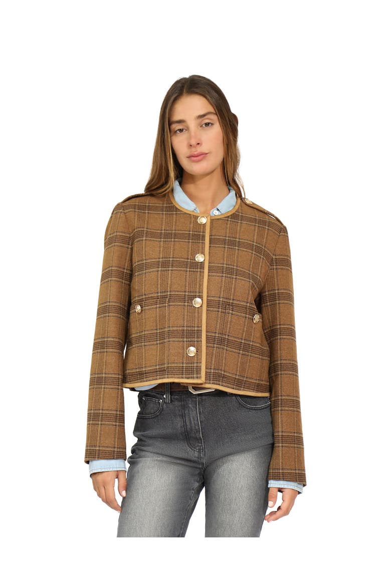 Dynasty Boxy Paisley Jacket, Alternate, color, Brown