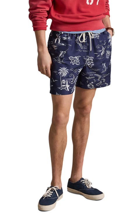 Traveler Classic Polo Bear Print Swim Trunks