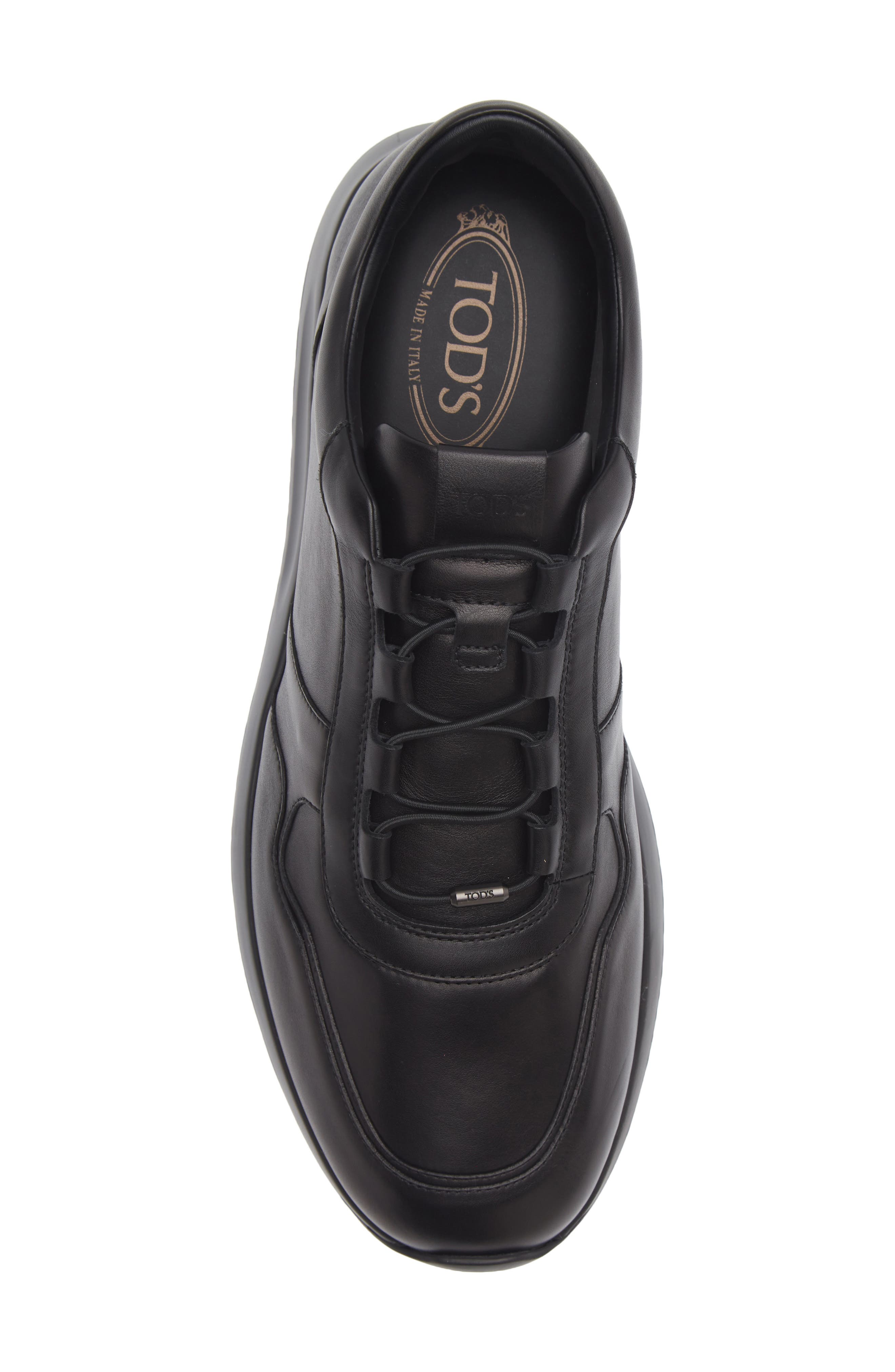 Leather Sneaker, Alternate, color, NERO