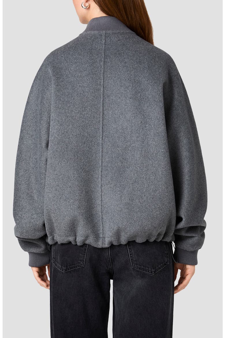Oversized Wool Blend Bomber Jacket, Alternate, color, DARK GREY