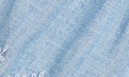 Polo Ralph Lauren Ralph Lauren Embroidered Cotton Chambray Top & Leggings Set In New Medium Wash