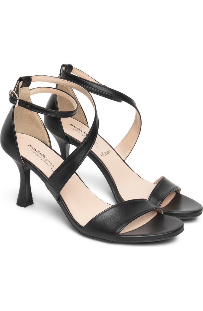 NeroGiardini Ankle Strap Sandal, Main, color, Black