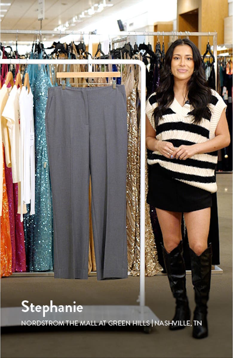 Flat Front Straight Leg Pants, sales video thumbnail