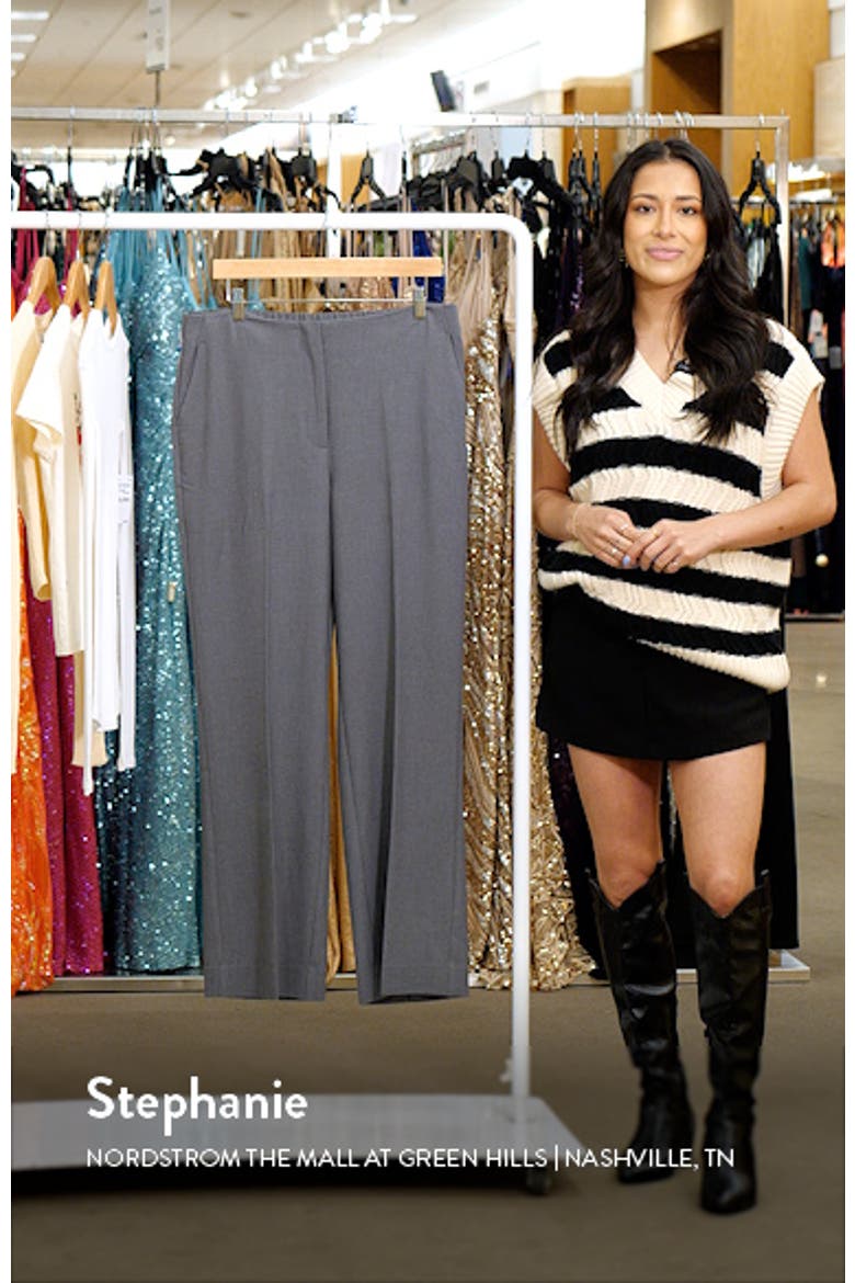 Flat Front Straight Leg Pants video